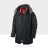 Jordan Nike Air Modern Snorkel Fur Parka Jacket Coat-Black/Red