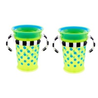 Sassy Grow Up Cup 2 Count, Blue/Green, 7 Ounce