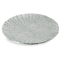 This gorgeously textured platter renders the intricate pattern of a sea urchin shell in nickel plate.