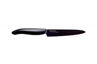 Kyocera Revolution 5-Inch Micro Serrated Utility Knife, Black Blade