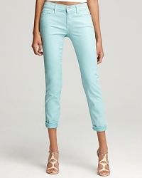 7 For All Mankind Jeans - Crop Skinny Jeans in Turquoise