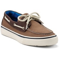 Sperry Top-Sider Men's Bahama 2-Eye Slip-On,Cocoa/Dark Brown Canvas,11.5 M US