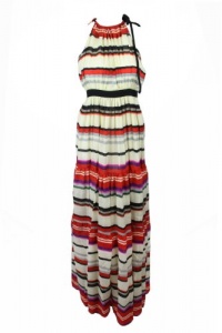 10 Crosby Derek Lam Womens Stripe Halter Maxi Dress 2