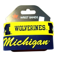 Michigan Wolverines Rubber Wrist Band Set of 2 NCAA