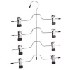 4 Tier Trouser/ Skirt Chrome & Black Vinyl Hanger