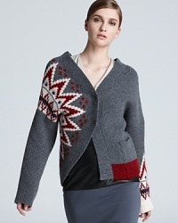 This avant-garde Jean Paul Gaultier cardigan puts an editorial spin on your new-season wardrobe.