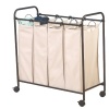 Household Essentials 3477 Rolling 4-Bag Laundry Sorter