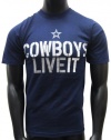 Dallas Cowboys Navy Distressed Live It History Stats T-Shirt