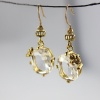 Juicy Couture Earring Oval Crystal Golden Crown Drop Earings