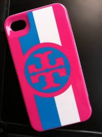 Tory Burch Roslyn Logo Stripe Hardshell Case for iPhone 4/4s - Orchid Pink Multi