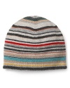 Show the world your affection for Paul Smith's signature stripe pattern with this warm winter hat, a wear-anytime addition to your cold weather attire.