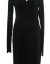 Bailey 44 Black 'Indie 500' Pleated Long Sleeve Jersey Dress Medium