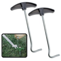 2pc Tent Peg Puller Handles - Easier & Faster Stake Removal - Lifetime Warranty