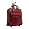 McKleinUSA LA GRANGE 96496 Red Leather Vertical Detachable-Wheeled Ladies' Briefcase