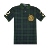 Polo Ralph Lauren Men Custom Fit Plaid Logo Polo T-shirt