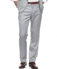 Don't downplay your sharp style. Show off your polished look with these slim-fit pants from INC International Concepts.