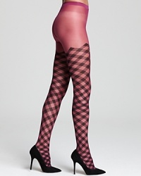 Update your hosiery collection with the vibrant color and eye-catching pattern of these cheeky Wolford tights. Style #018901.