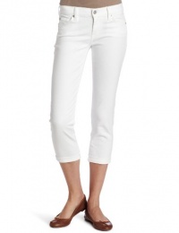 7 For All Mankind Women's Skinny Crop And Roll Jean in Clean White, Clean White, 27