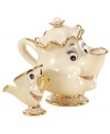 Mrs. Potts and Chip are brewing up some fun in this collectible duo, crafted of beautiful ivory porcelain. Featuring gold accents and all the personality of Disney's Beauty and the Beast.