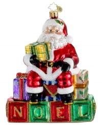 The cool kid on the block, Santa Claus gets the party started every Christmas with a message of noel. With the exquisite glass and festive glitter of Christopher Radko ornaments.