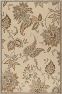 Area Rug 6x9 Rectangle Transitional Khaki Color - Surya Lenoir Area Rug from RugPal.com