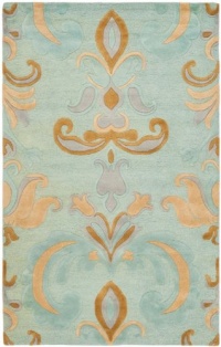 Area Rug 5x8 Rectangle Contemporary Light Blue - Multi Color Color - Safavieh Soho Rug from RugPal