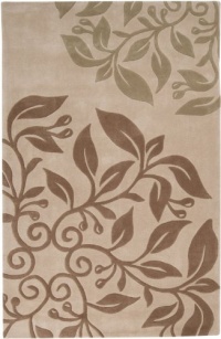 Area Rug 5x8 Rectangle Transitional Beige-Brown Color - Surya Cosmopolitan Rug from RugPal