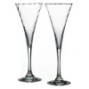 Orrefors 6244701 Helena 8-4/5 oz Flutes, Set of 2, designed by Gunar Cyren