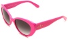 Kate Spade Women's Franc2S Cat Eye Sunglasses,Florescent Pink Frame/Gray Gradient Lens,One Size