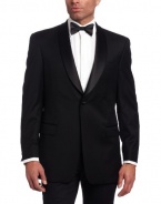 Tommy Hilfiger Men's Two Button Trim Fit Tuxedo Jacket with Shawl Collar