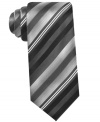 You can't go wrong with this classic striped silk tie by Alfani.