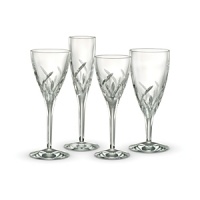 For formal or informal dining, feast your eyes on the sleek Merrill stemware pattern. Curvilinear light wedge cuts create a graceful pattern and decorate this fine crystal fashioned in a slender, conical shape.