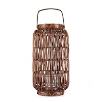 Bring the outside in! Woodsy and inviting, this lantern adds rustic chic to patios or terraces.