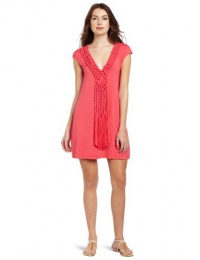 Nanette Lepore Women's Macrame Tunic, Coral, Medium