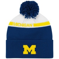 NCAA Michigan Wolverines Cuffed Knit Hat, One Size Fits All,Navy/White/Yellow