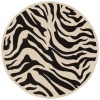 Area Rug 5x5 Round Animal Inspirations Black Color - Surya Goa Rug from RugPal