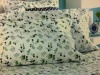 Roxy KENDRA 4 Piece FULL Sheet Set ~ WHITE-GREEN-TEAL-NAVY-BLUE