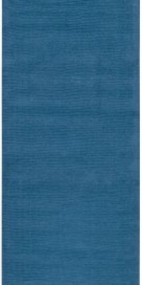 Area Rug 2x8 Runner Solid/Striped Peacock Color - Surya Mystique Rug from RugPal - FREE Shipping