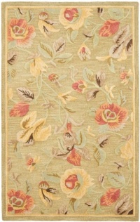 Area Rug 5x8 Rectangle Country & Floral Green - Multi Color Color - Safavieh Blossom Rug from RugPal