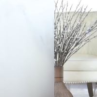 Non-Adhesive Frosted Privacy Window Film- 3 ft x 6.5 ft- White - WDF - NewArrivals