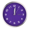 DecoMates Non-Ticking Silent Wall Clock - Early Spring (Dark Purple)