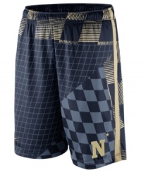 Pep up the Navy Midshipmen team spirit in these training shorts by Nike.