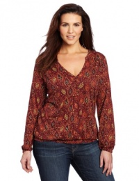 Lucky Brand Women's Plus-Size Paisley Scarletta Top