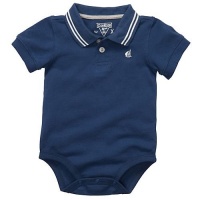 OshKosh B'Gosh Pique Polo Bodysuit - Raft Blue