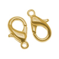 Beautiful Gold Plated Curved Lobster Clasps 10mm (10)