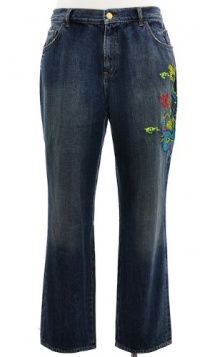 Lauren by Ralph Lauren Plus Size Tanya Embroidered-Dragon Jeans Essex 18W