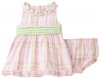 Hartstrings Baby-Girls Newborn Plaid Dress, Pink Plaid, 3-6 Months