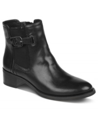 Watch as Etienne Aigner's Carlton booties add the perfect finish to your look.