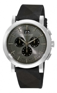 Burberry Men's BU1756 Beat Check Grey and Black Chronograph Dial Watch