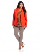 Jones New York Women's Plus Size Lip Collar Jacket